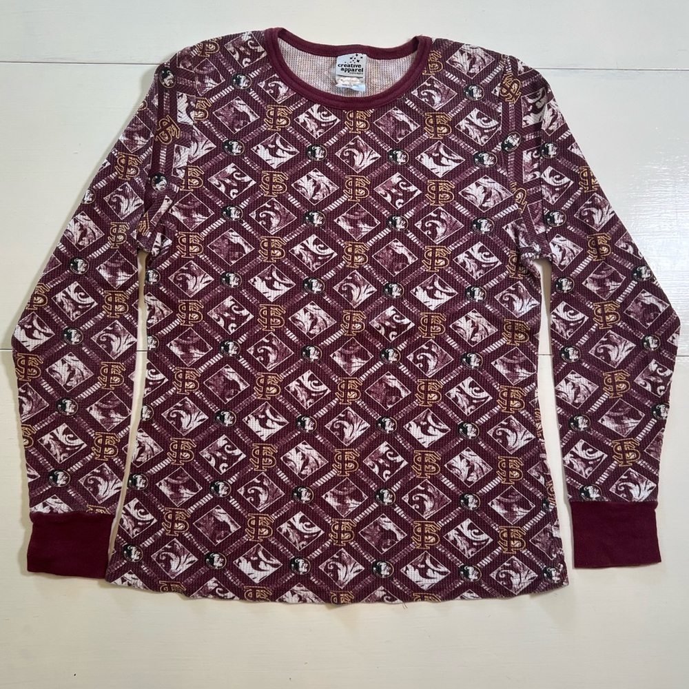 FSU Creative Apparel Waffle Long Sleeve Shirt size M
